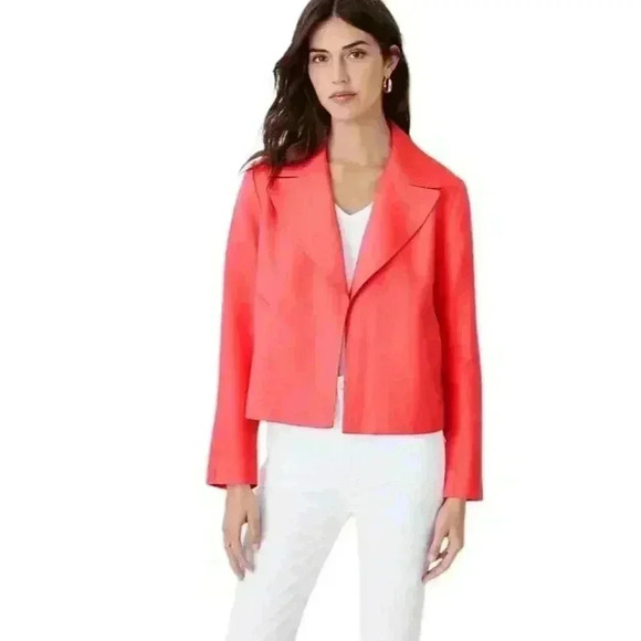 ANN TAYLOR WOMEN'S TWILL SWING JACKET - Picture 2 of 10